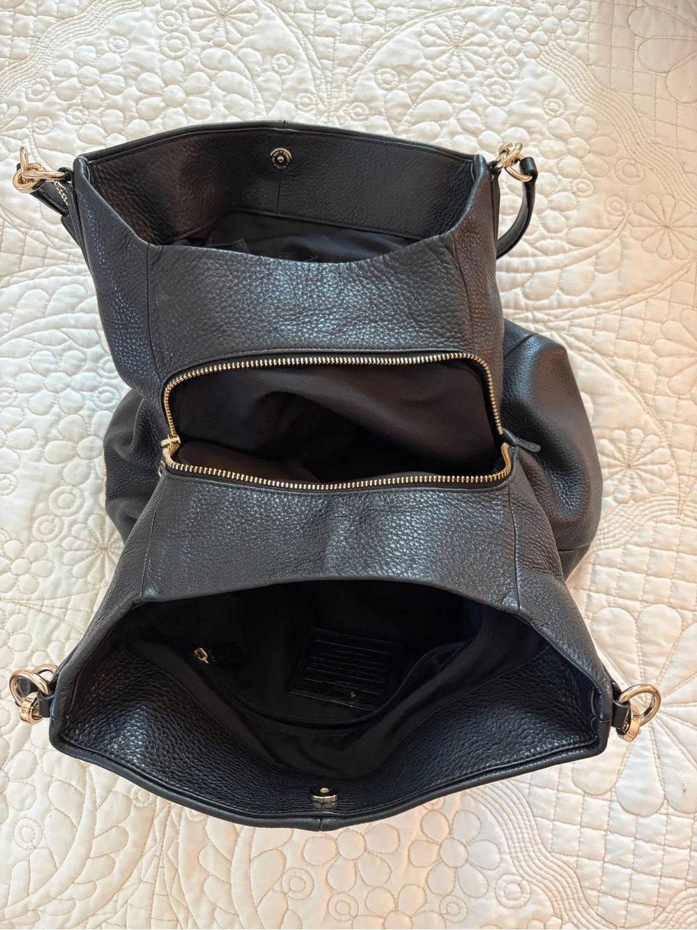 Coach Black Leather Shoulder Bag -